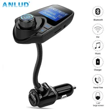 Новый Anlud Bluetooth-гарнитуры для авто Handsfree fm-передатчик автомобильный MP3 аудио плеер с ЖК-дисплей Дисплей USB 5 В 2.1A Зарядное устройство Поддержка TF карты