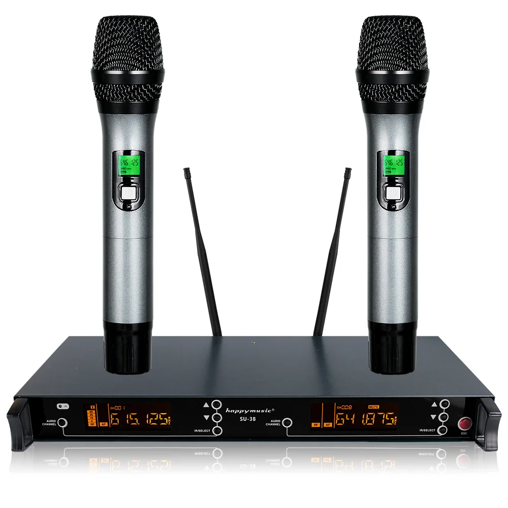 200 قناة المزدوج UHF ميكروفون لاسلكي مهني نظام كاريوكي ، الزفاف ، مؤتمر ، مساء حزب ، اجتماع ، المرحلة