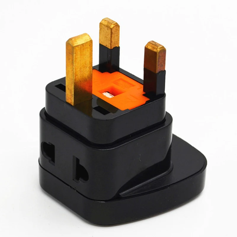 1PC white/black Universal 2 in 1 Plug Grounded Adaptor Plug Adapter