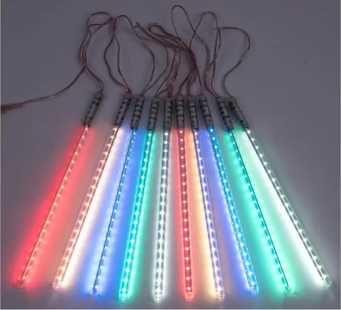 

Wholesale 30cm LED meteor tube light Christmas tree lights Holiday decoration colorful Hanging tree lights Glow Party Supplies