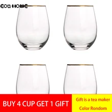 1/2/4 шт бокалы для красного вина многоразовые прозрачный Стекло фруктовый сок Кубок пива коктейльное Кофе Свадебные Посуда Бар 500 мл Посуда