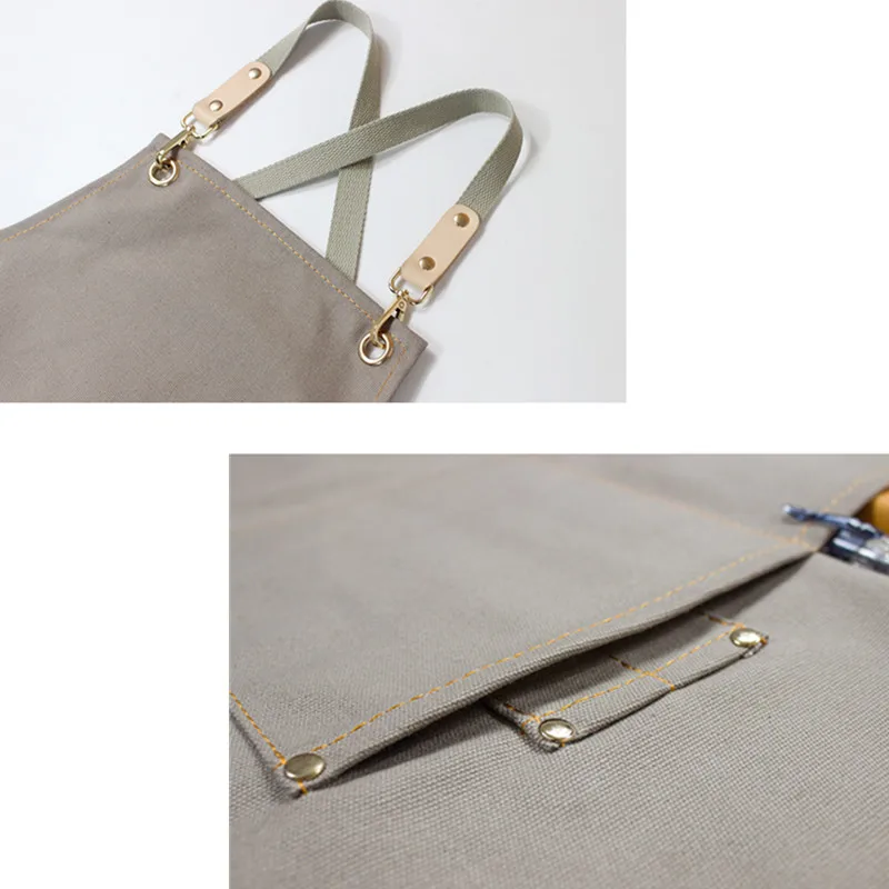Canvas Apron Crossback Cotton Straps E15-16