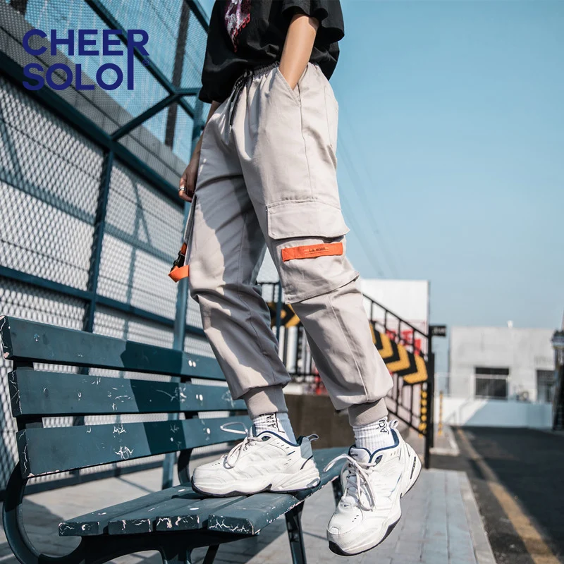 CheerSolo женские брюки-Карго спортивные брюки весна 2019 Брюки Mutil карманные джоггеры