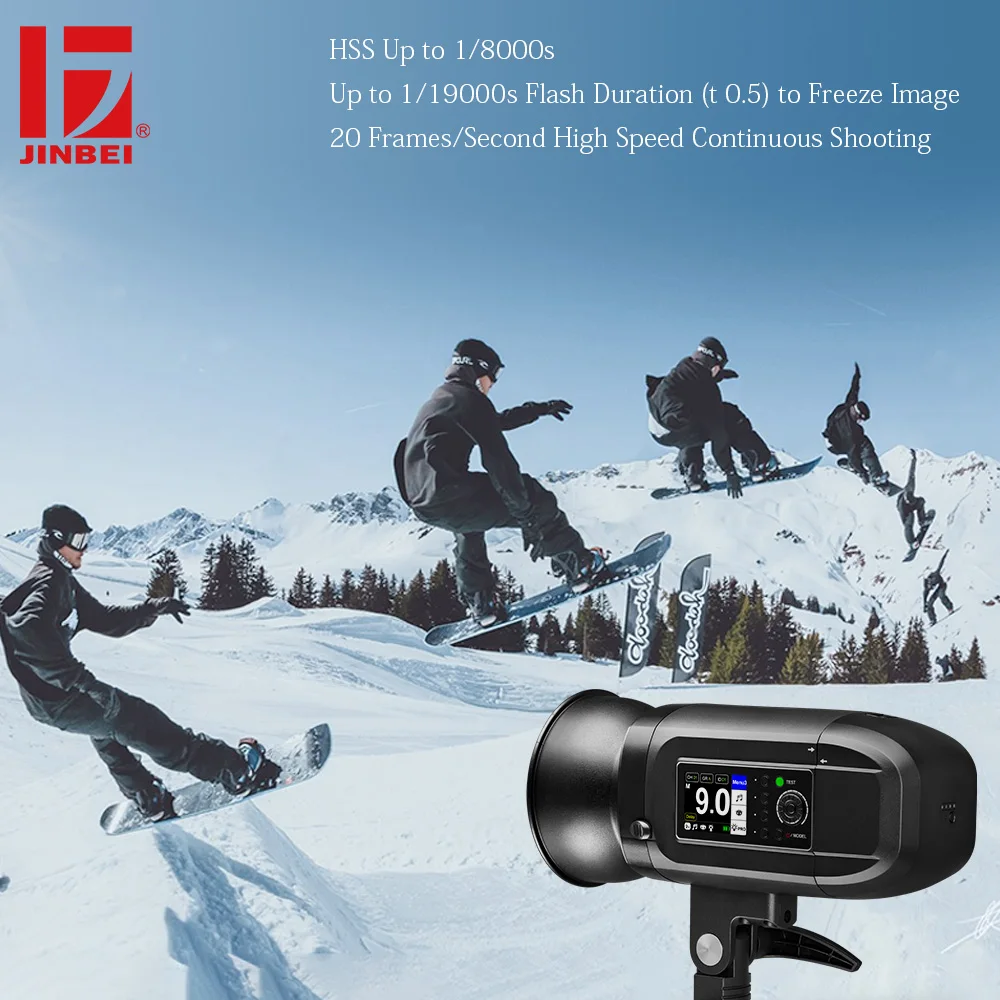 JINBEI HD-400Pro 400Ws Батарея Вспышка HSS ttl расположение съемки стробоскоп в комплекте с гелем отражатель Bowens крепление