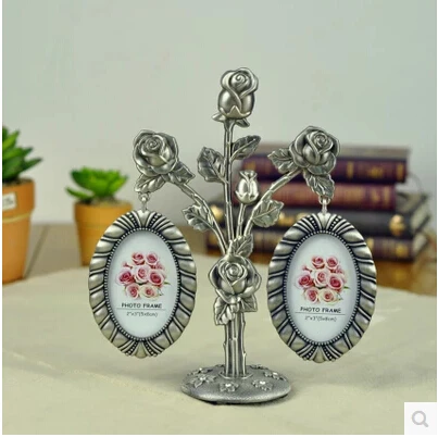 

Pewter Family / Baby Home Decoration Photo Frames Tree 2 pictures Vinatge picture frame porta retrato love XC004