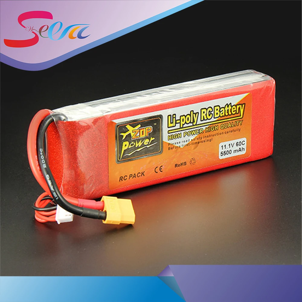 

New Arrival ZOP Power 11.1V 5500mAh 3S 60C Lipo Battery XT60 T Plug Rechargeable Lipo Battery RC Battery For RC Helicopter Part