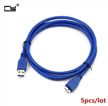 

5pcs USB 3.0 Type A to Micro B Cable USB3.0 Fast Data Sync Cable Cord for External Hard Drive Disk HDD Samsung S5