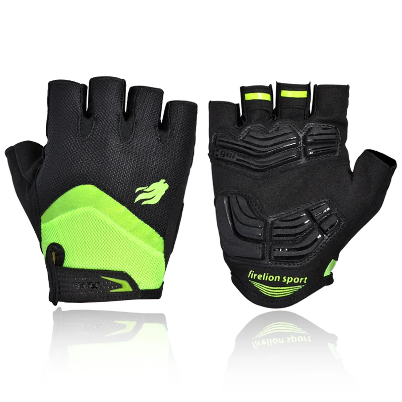 Велосипедные перчатки FIRELION для мужчин и женщин, гелевые спортивные перчатки для горного велосипеда, воздухопроницаемые велосипедные перчатки для бездорожья, перчатки на полпальца MTB, варежки