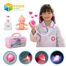 34 шт., пластиковые игрушки для медсестры, доктора, ролевые игры, медицинская коробка для инструментов, набор для косплея врача, набор для детей, Детский светильник со звуком