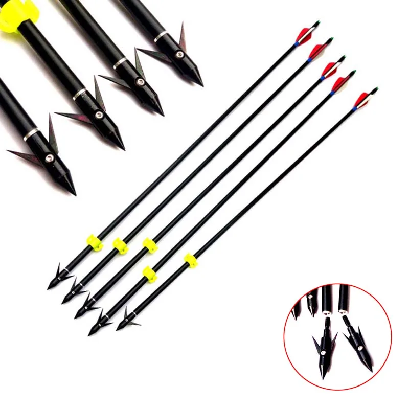 Professional 33 inches 8mm Fiberglass Shaft Bow Fishing Shooting Arrow