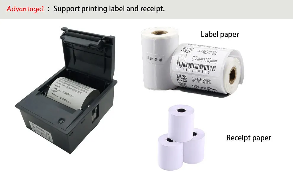 2 дюймов встроенный термальный принтер для печати этикеток ttl или RS232 Авто человека весы печатная машина дополнительная поддержка Управление замок открытие крышки