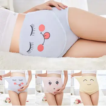 

Pregnant Women Close-Fitting Clothing Cartoon Breathable High Waist Stomach Lift Adjustable Abdominal Support High Waist Briefs