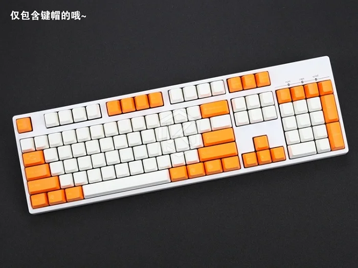 Taihao abs double shot keycaps для diy игровой механической клавиатуры цвет красный зеленый синий фиолетовый wihte black dolch розовый - Цвет: keycaps light orange