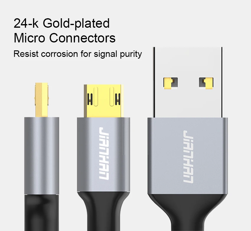 JianHan двусторонний Micro USB кабель 2 м 1 м быстрое зарядное устройство кабель для передачи данных для samsung S6 S7 Xiaomi Мобильный телефон Android кабели телефоны