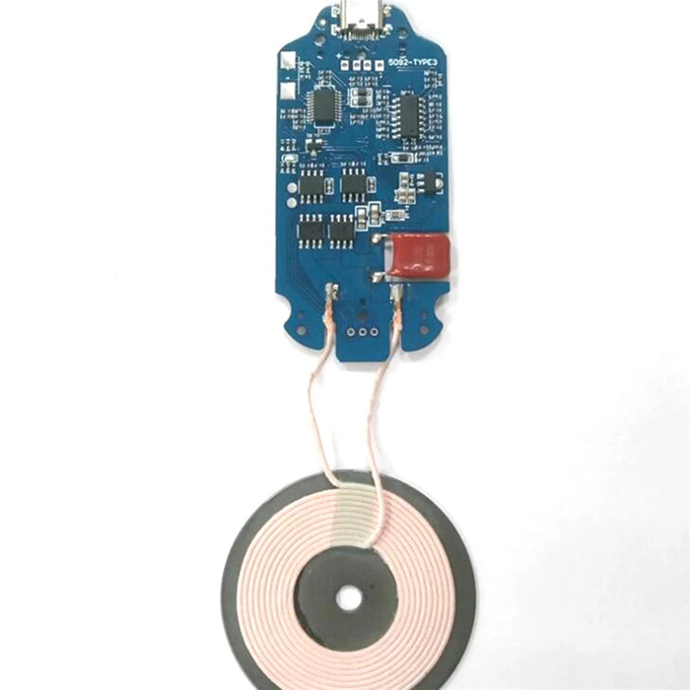 10 Вт Qi Быстрое беспроводное зарядное устройство PCBA печатная плата с катушкой Беспроводная зарядка DIY DC 9 В 2A Замена беспроводного зарядного устройства Аксессуары