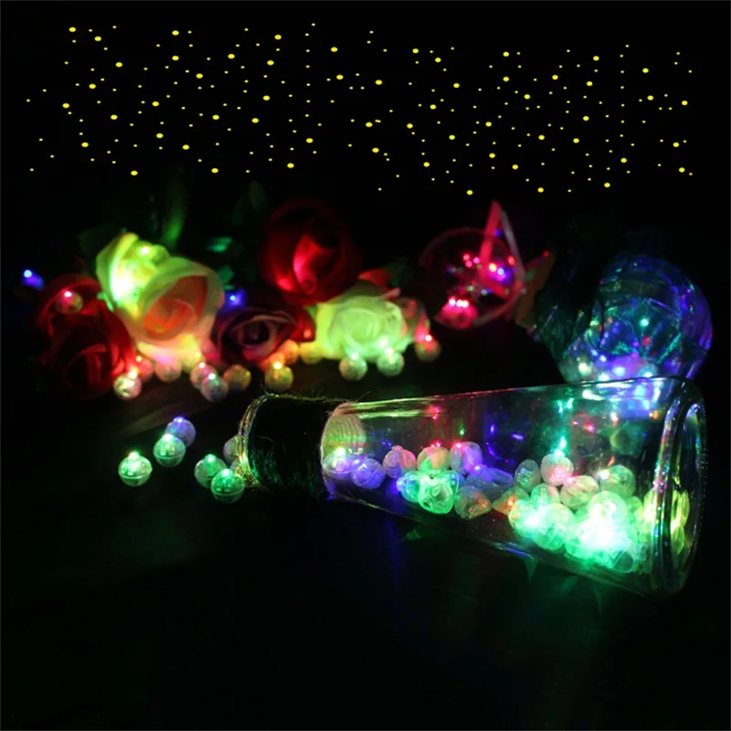

50Pcs/lot 2018 Round Led RGB Flash Ball Lamps Mini Balloon Light For Wedding Party Decoration Put in Lantern Color White, Yellow