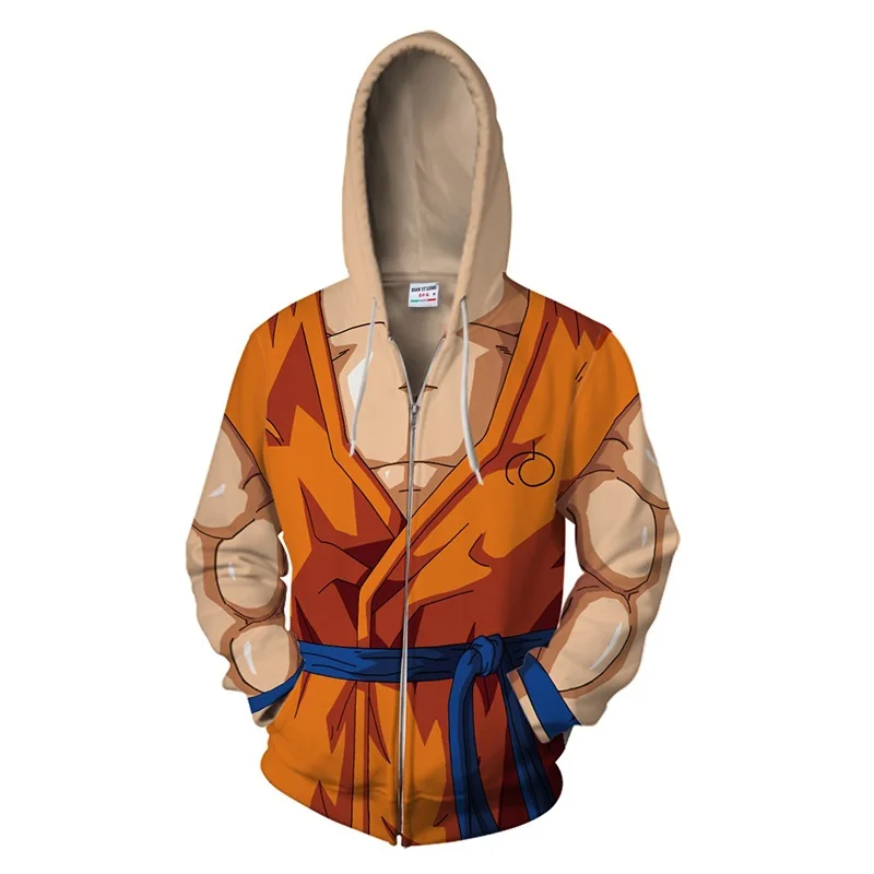 BIANYILONG/Новинка 2019 года сезон осень-зима толстовки с 3D принтом Dragon Ball Z Son Goku куртка