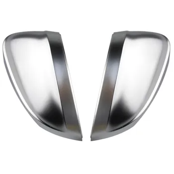 

Within Side Assist Hole Matt Chrome Silver Mirror Case Rearview Mirror Cover Shell For A4 B9 A5 8W
