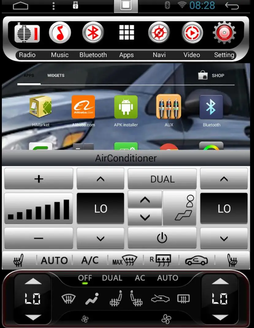 Perfect 12.1" Android 6.0 Car Audio 2Gb Ram 16Gb Rom For Ford Mondeo 2013 2014 2015 Support steerring wheel control 1024*600 3