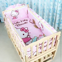 Акция! 6 шт. мультфильм кроватки постельных принадлежностей одеяло комплект матрасы Подушка Детское постельное белье(3 бампер+ подушка+ матрац+ одеяло