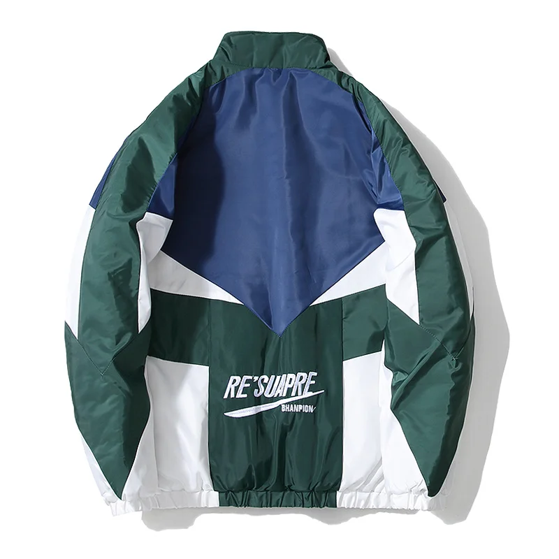 YouthCodes Old School Prepy Style Hip Hop Loose Jackets Men Thick Double Waterproof Raincoat Windbreaker Men Justin Bieber Coat