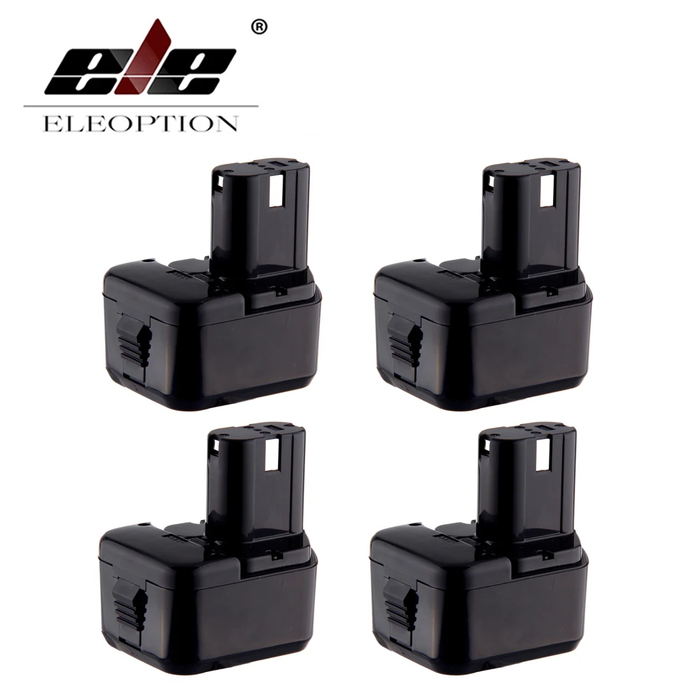 

ELEOPTION 4PCS 12V 3.0Ah 3000mah Ni MH Battery Replacement Power Tool Cordless Drill Battery for Hitachi EB1214S EB1214L EB1212S