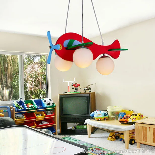 Hanging airplane lamp for children room plane lighting child bedroom