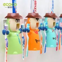 ECOCO держатель зубной щетки автоматический диспенсер для зубной пасты держатель для зубной щетки настенный держатель для ванной набор инструментов 2 держатель для зубной щетки