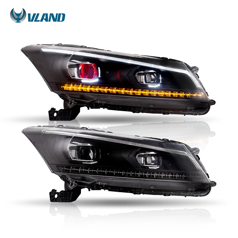 Vland автомобильный Стайлинг для 2008 2012 Honda Accord головной светильник под двойным