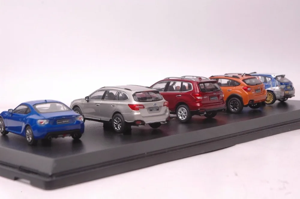 Набор из пяти 1:43 литья под давлением модель для Subaru серии WRX XV Forester Outback BRZ сплав игрушка автомобиль миниатюрная коллекция подарки