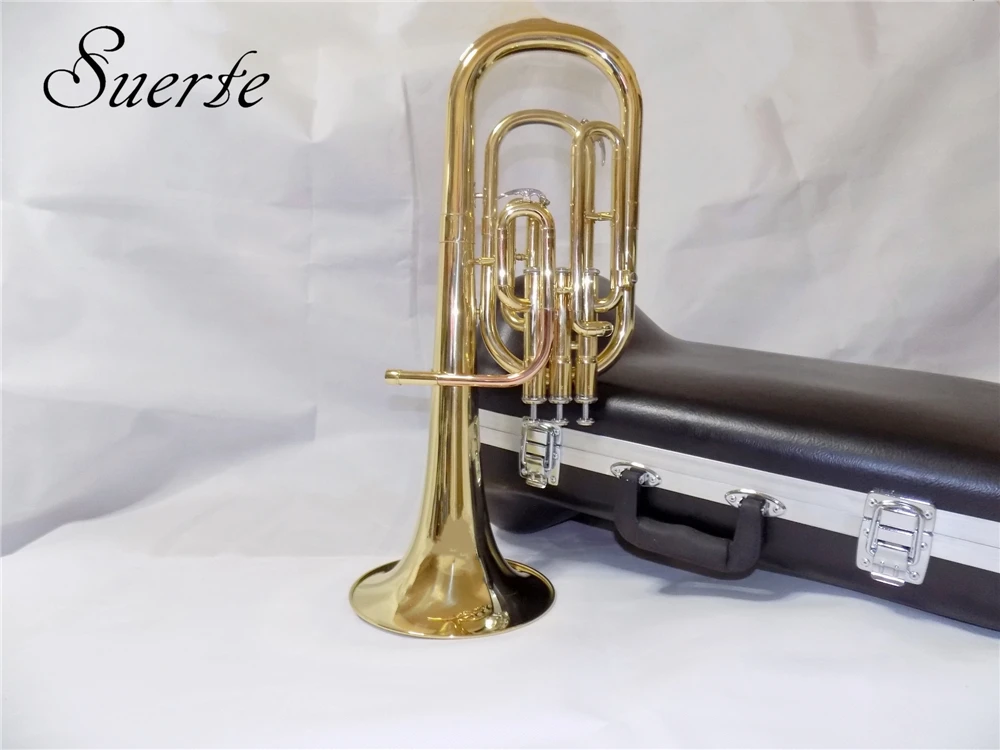 

Eb Brass Alto Horn Three Pistons Lacquer finish with Case and mouthpiece Musical instruments professional