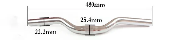 Рукоятка для шоссейного велосипеда с фиксированной передачей, руль в форме Ласточки 25,4 мм из алюминиевого сплава, однообразная рукоятка для велосипеда - Цвет: Sliver