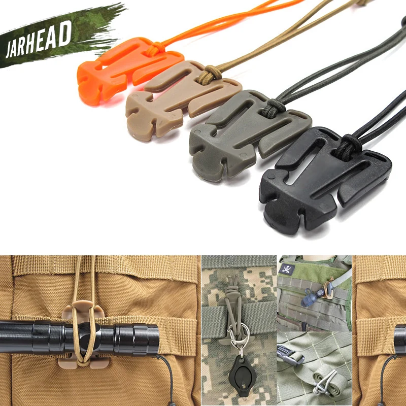

Outdoor Elastic Rope Hanging Buckle Webbing Triangle Fixing Clip Buckle Clamp Climbing Backpack Bag Molle Buckle Accessories