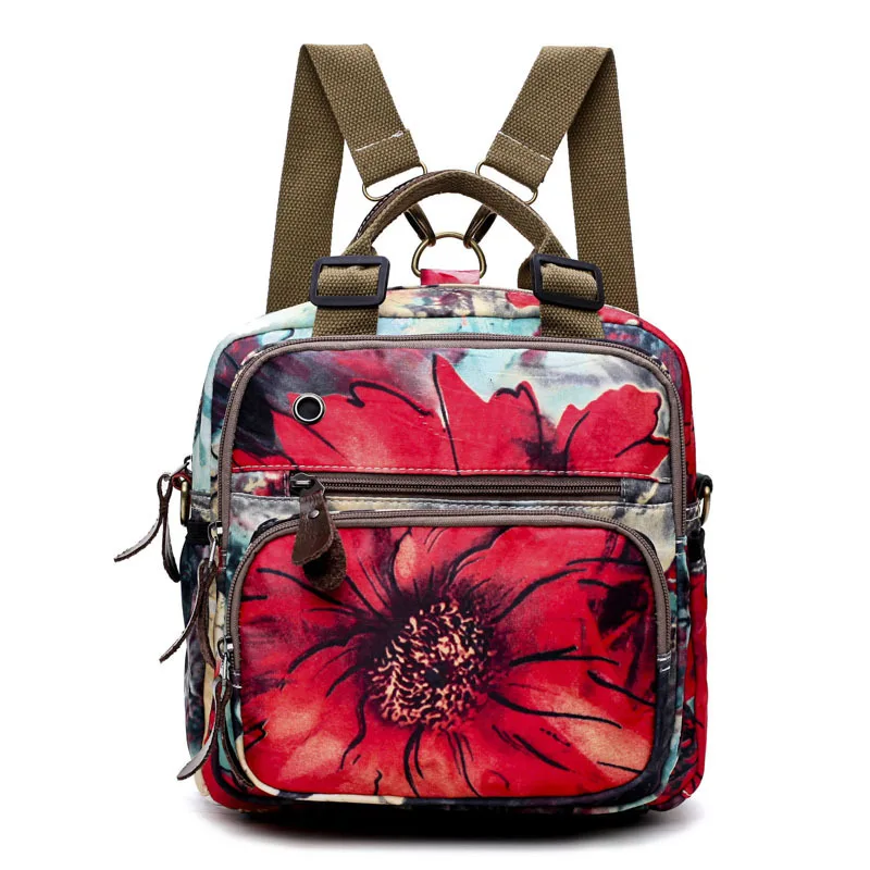 2018 New Printed Mother Backpack Mother Bag Single shoulder Dual use Go