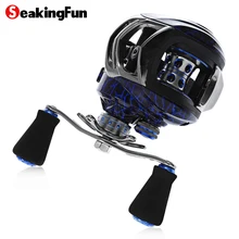 SeaKingFun Baitcasting Fishing Reel 6.3:1 Baitcasting Reel Centrifugal & Magnetic Brake Carbon Max Drag 10KG/22LB Fishing Reel
