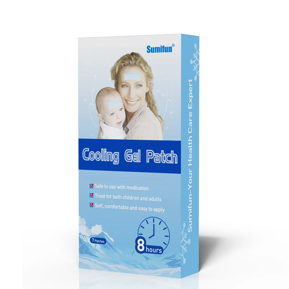 

7Pcs/box Baby Fever Patch Cooling Gel Sheet for Headache Pain Relief Bring Fever Down Patch Free Shipping K037