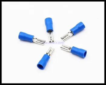 

200pcs/Lot FDD2-187(5) Blue 16-14 AWG 1.5-2.5mm2 Female Insulated Electrical Crimp Terminal Cable wire Connectors Brand New
