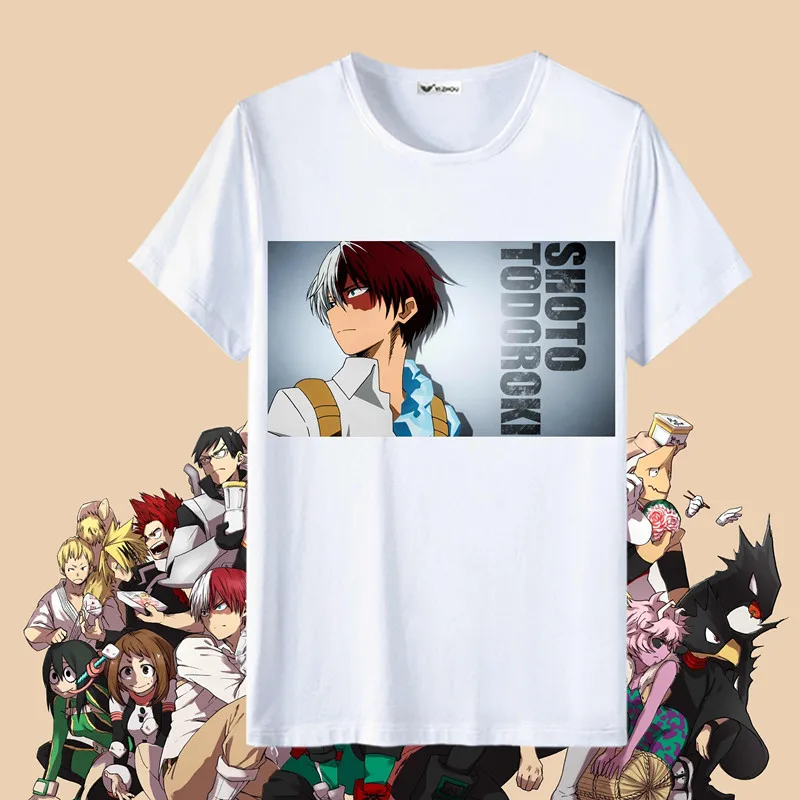 CostumeBuy аниме мой герой Академия Boku No Hero Academia футболка Deku топы белые футболки футболка izuku midoriya Adut Man women - Цвет: 15