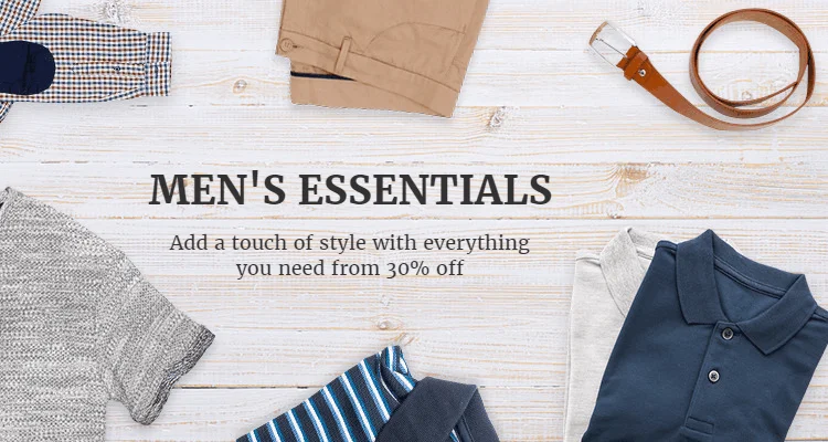 #Men's Essentials: Add a touch of #style with everything you need from 30% off