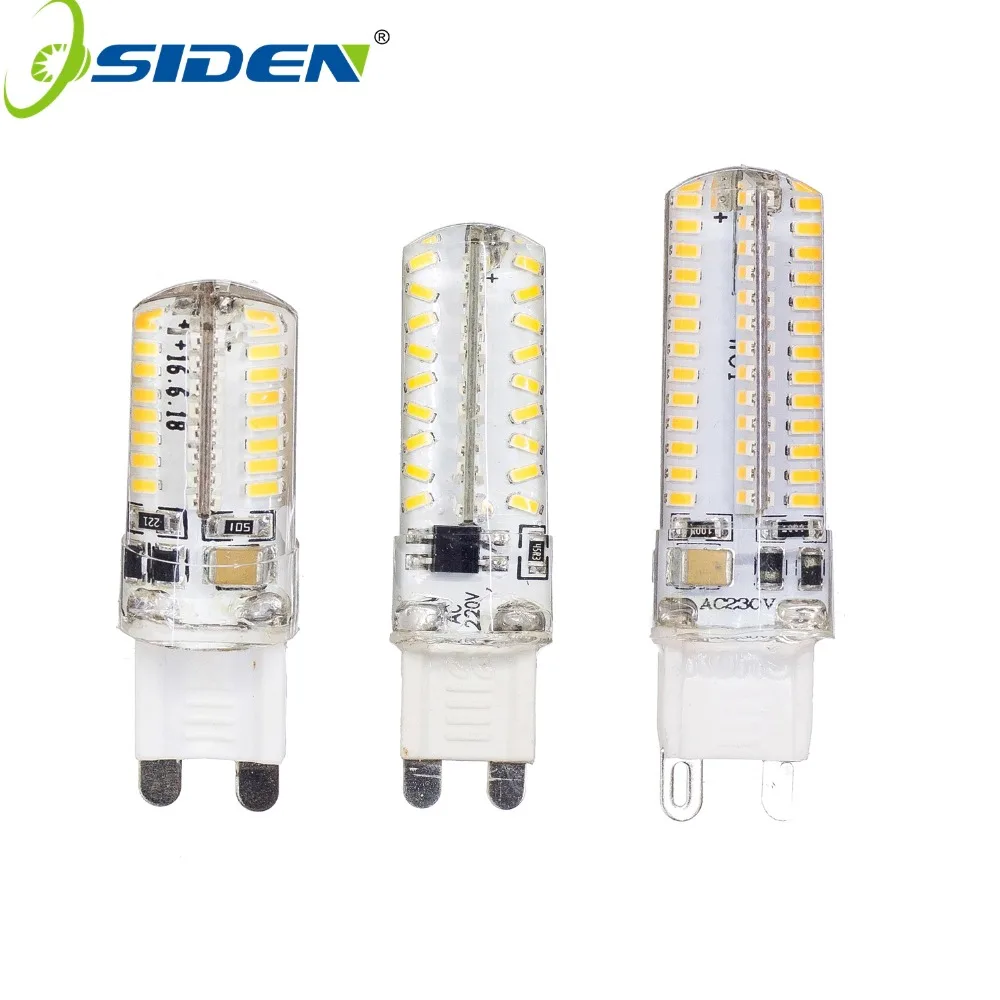 Osiden G4 G9 E14 светодиодные лампы переменного тока 220 В лампы SMD 3014 64LED 72LED 104led прожектор люстра Светодиодные лампы заменить галогенные лампы