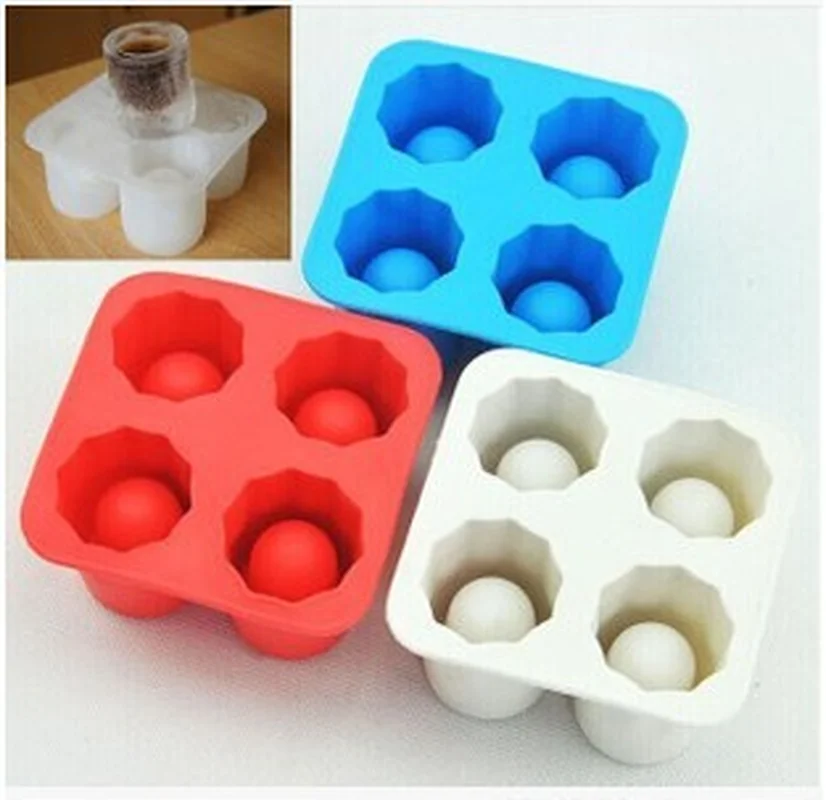 

Creative Silicone Ice Cube Maker Four Grids Big Silicon Ice Cube Tray Ice Cream Jelly Pudding Mold Summer Ice Make Tool mold