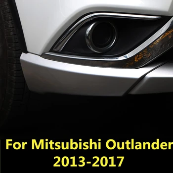 

For Mitsubishi Outlander 2013-2017 Front Bumper Protector Corner Guard Scratch Sticker Protection decoration Auto Accessories