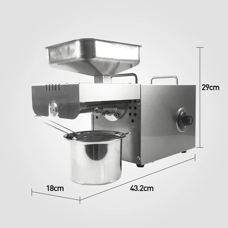 

Hot Sale Home cold & hot press small oil screw press machine price Nut & Seed oil expeller press machine Vegetable oil extractor