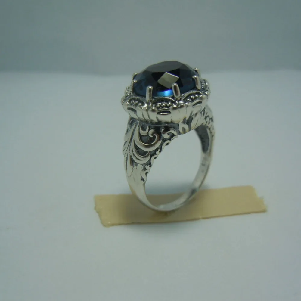 

Free shipping DIY customizable exquisite carving decorative pattern Palace restoring ancient ways is silver ring for women