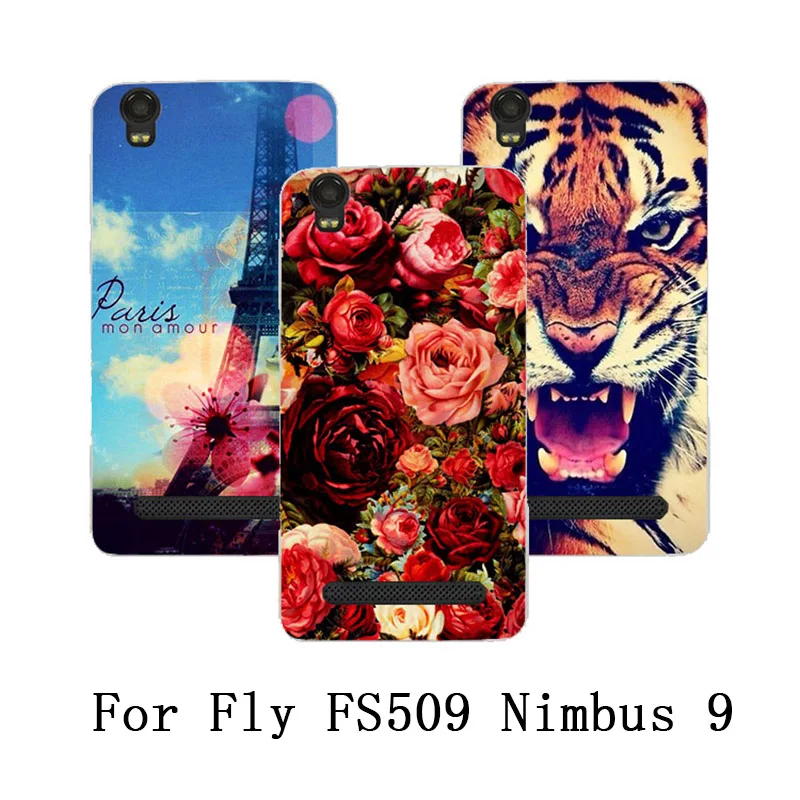 Чехол для Fly FS509 Nimbus 9 5 0 дюйма роскошная картина сделай сам цветные цветы животные