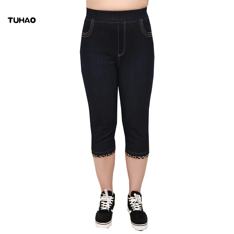 TUHAO плюс размер джинсовые брюки для женщин 2018 Лето Большой размер 4XL 6XL 5XL Джинсы женские эластичные брюки женские винтажные джинсы YH09