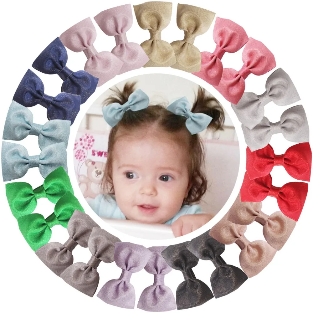 Arco do Cabelo Clipes para Bebê Fita de Poliéster Faixas de Cabelo Acessórios para o Recém-nascido Polegada Jacaré Menina Boutique Infantil 40 Pçs 2.75 3 High Quality Mamãe e Bebê