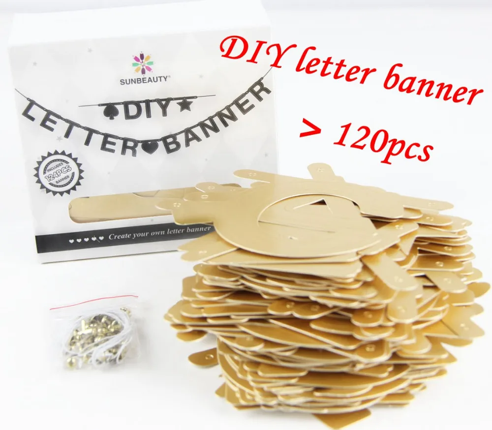 

DIY Customizable Letters&Symbols Banner Decoration Kit Themed Party Banner for Birthday Wedding Showers Photo Props Windows