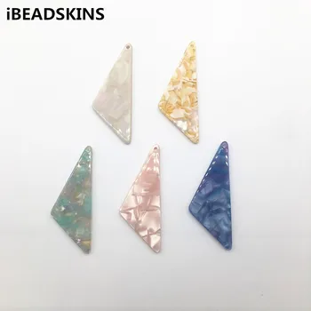 

New arrival! 55x21mm 50pcs/lot acetic acid triangle-shape charms for earrings accessories/Earring parts Jewelry Findings making