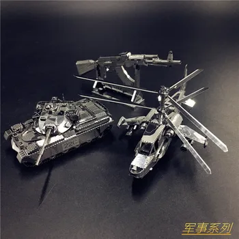 

South source magic map 3D metal jigsaw warship chief tank helicopter J-20 fighter adult children toy